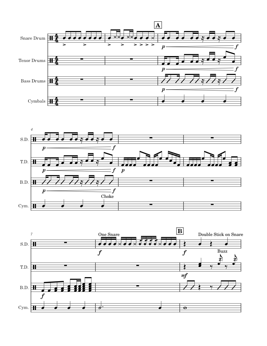 14 Rests Drum Cadence piano tutorial