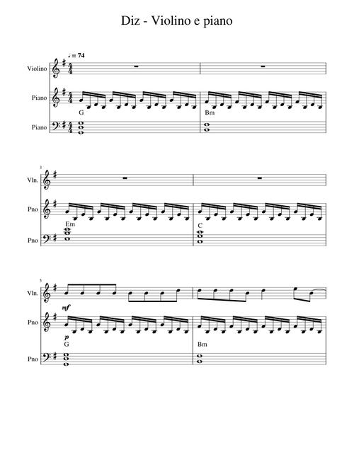 Diz (You Say) - Piano & Violino - Gabriela Rocha