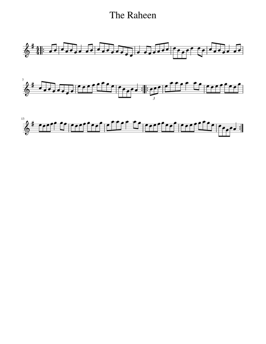The Raheen Sheet music for Piano (Solo)