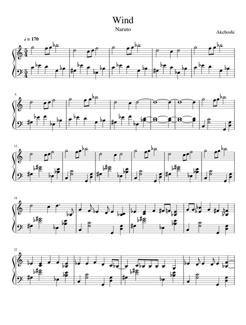 Wind Naruto (Piano Remake)