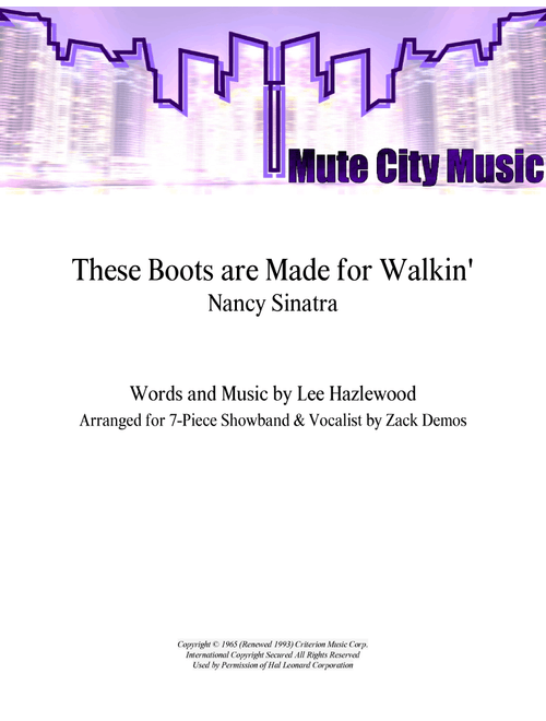 These Boots Are Made For Walkin' (Arr. Zack Demos) - Jessica Simpson (Large Ensemble)