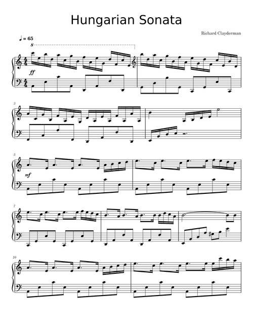 Hungarian Sonata – Richard Clayderman
