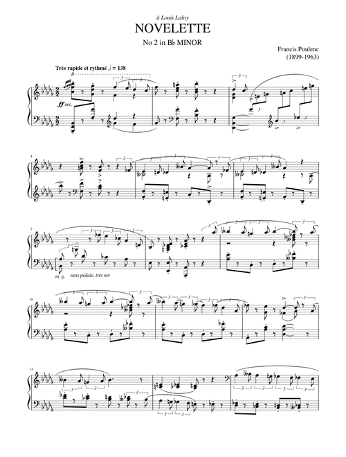 Poulenc - Novelette No. 2 in Bb Minor