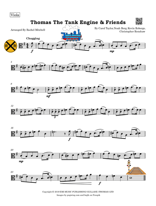 Thomas The Tank Engine & Friends (Arr. Rachel Mitchell) - Carol Taylor, Noah Berg, Christopher Renshaw (Viola Solo)