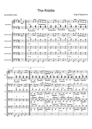 The riddle – Gigi D'Agostino Sheet Music with Chords for Accordion ...