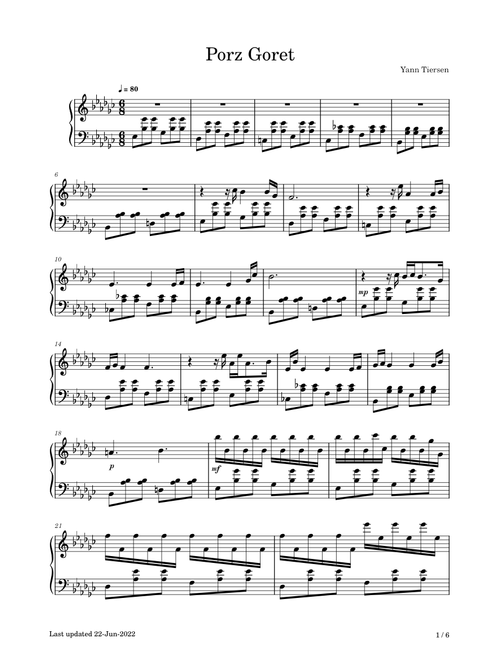 Porz Goret - Yann Tiersen