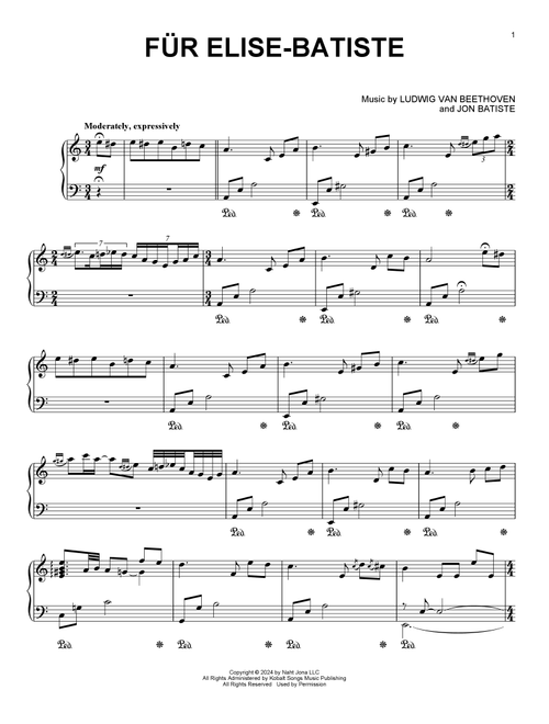 Fur Elise - Batiste - Jon Batiste (Piano Solo)