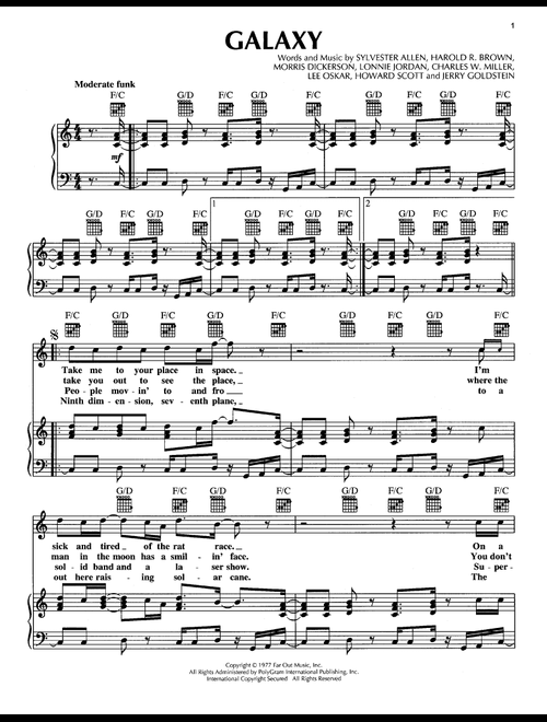 Galaxy - War (Piano-Vocal-Guitar)