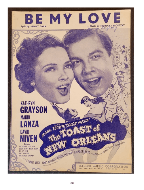 Be My Love  ( Mario Lanza - The Toast Of New Orleans ) 1949