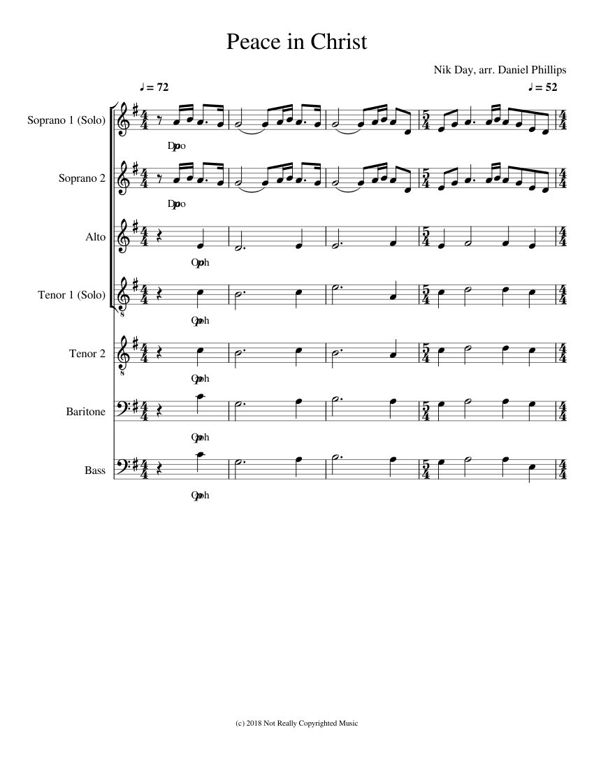 Peace in Christ Sheet music for Soprano, Alto, Tenor, Bass voice & more