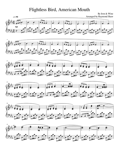 Flightless Bird, American Mouth - Piano