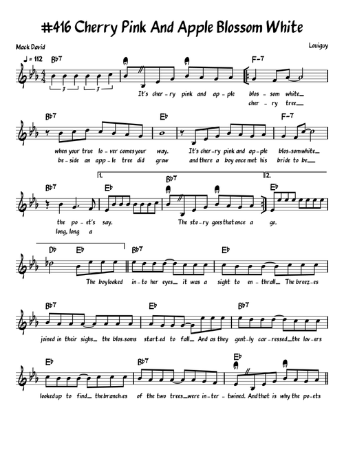 Cherry Pink And Apple Blossom White (Arr. John Fries) - Alan Dale (Piano-Vocal-Guitar (Piano Accompaniment))