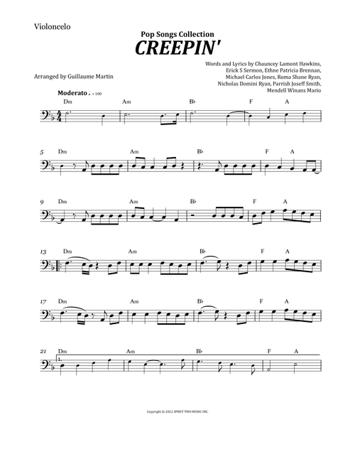 Creepin' (with The Weeknd & 21 Savage) (Arr. Guillaume Martin) - Metro Boomin (Cello Solo)