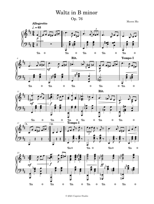 Waltz No. 11 in B minor [1st anniversary]