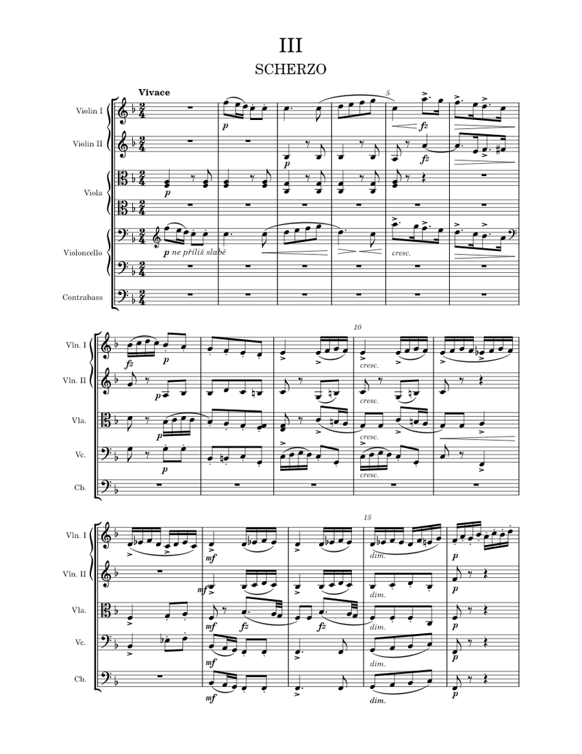 Serenade for Strings, Op.22 III. Scherzo – Antonín Dvořák