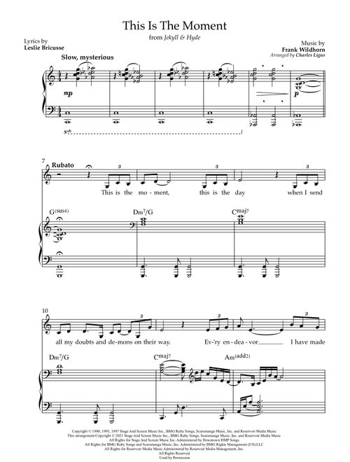 This Is The Moment (Arr. Charles Ligus) - Leslie Bricusse, Frank Wildhorn (Piano Vocal)
