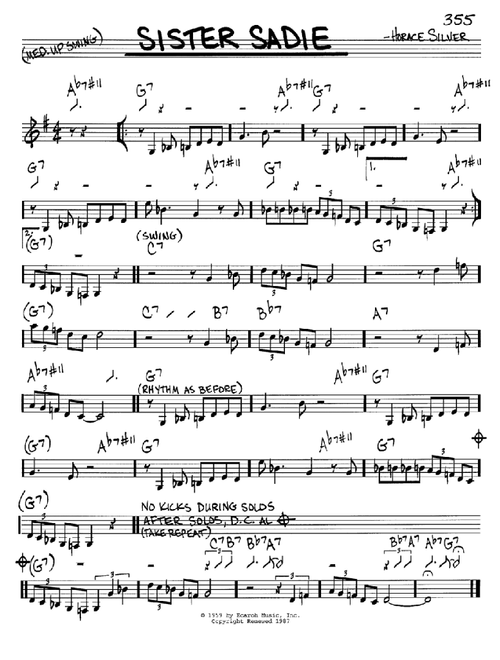 Sister Sadie - Horace Silver (Real Book - Melody-Chords)