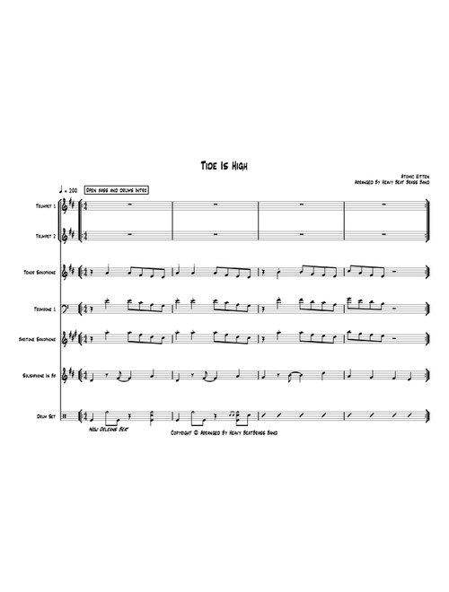 The Tide Is High (Arr. Heavy Beat Brass Band) - Blondie (Small Ensemble)