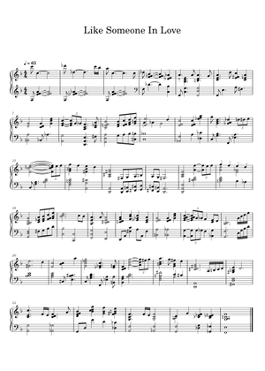 Like Someone In Love Sheet Music with Chords for Piano, Saxophone