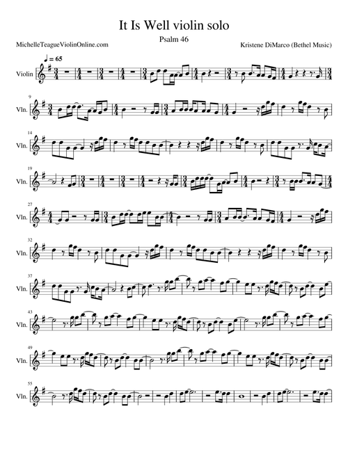 It is well – Bethel Music violin