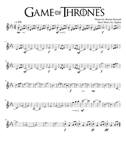 Game Of Thrones - Main Theme (Violin)