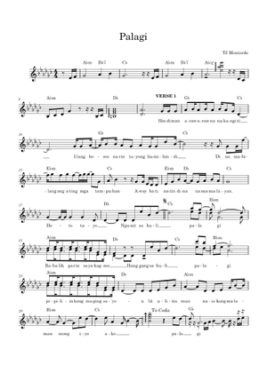 Palagi – TJ Monterde Sheet Music for Piano, Tenor, Violin, Viola & more ...