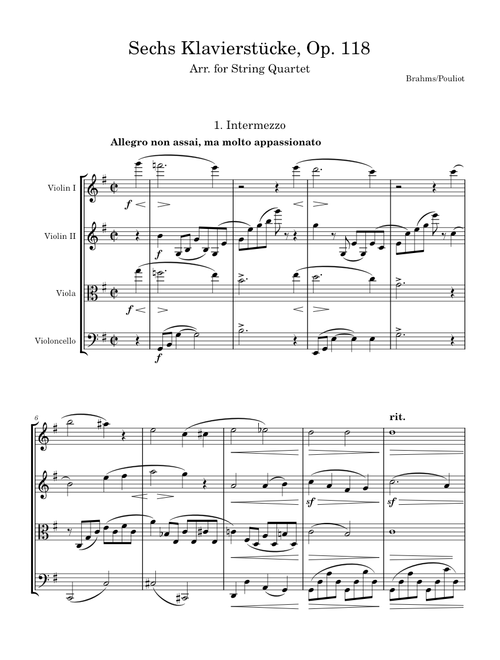 6 Klavierstücke, Op.118 – Johannes Brahms