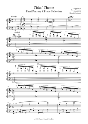 Final Fantasy X ( beginner easy ) Sheet Music for Piano (Solo