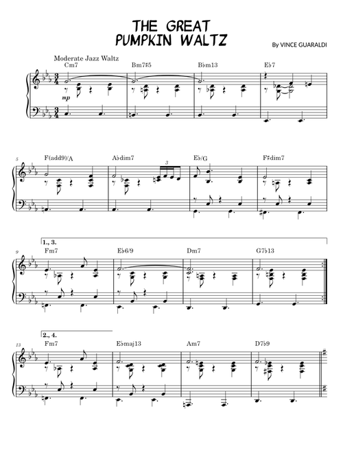 The Great Pumpkin Waltz (Peanuts) - Vince Guaraldi