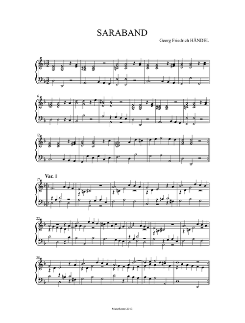 SARABAND - Georg Friedrich Händel