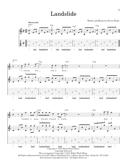 Landslide - Fleetwood Mac (Solo Guitar)