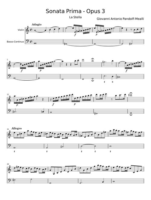 Sonata Prima - Giovanni Antonio Pandolfi Mealli