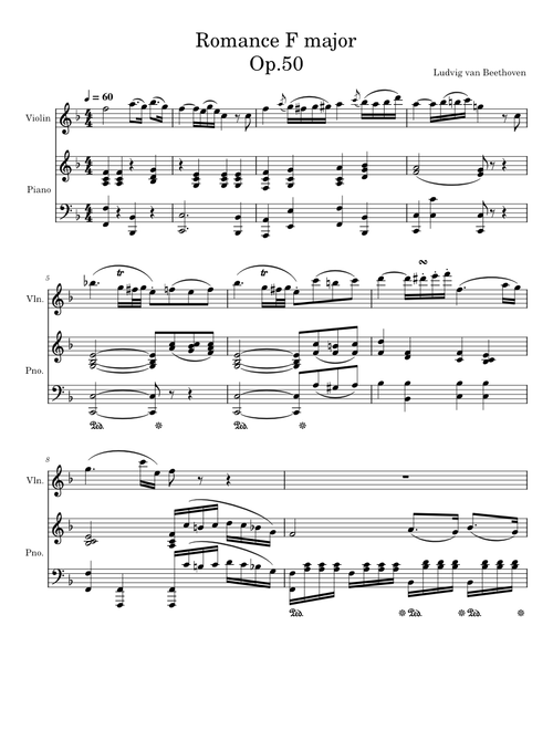 Romance in F major, op.50 – Ludwig van Beethoven