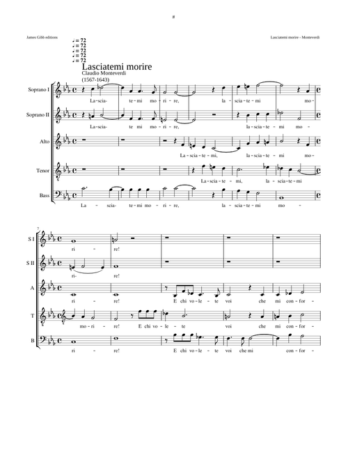 Lasciatemi morire - Claudio Monteverdi
