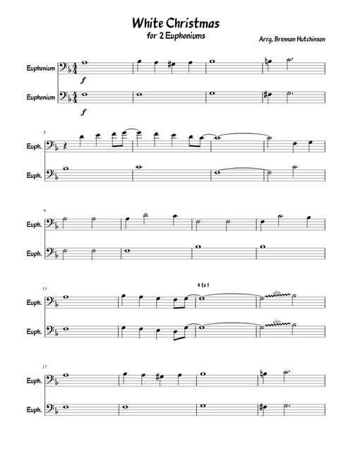 White Christmas Euphonium Duet