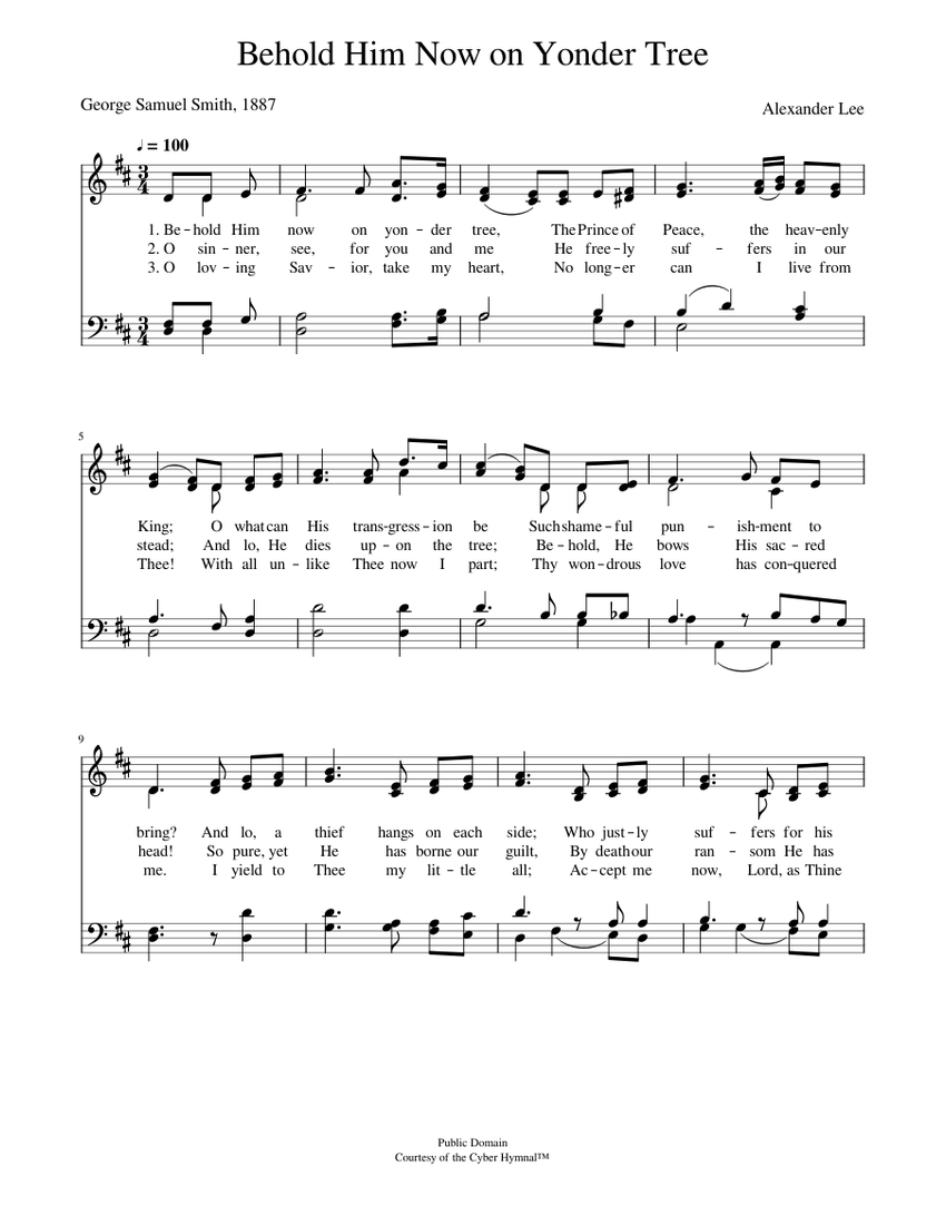 Behold him now on yonder tree Alexander Lee piano tutorial