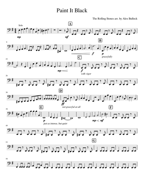 Paint It Black - cello