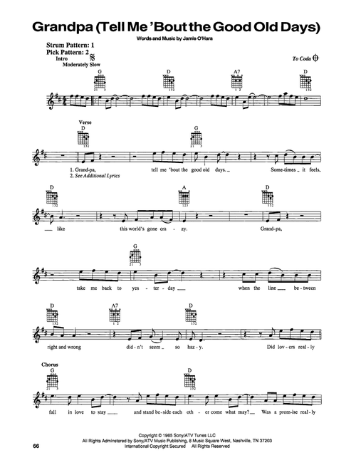 Grandpa (Tell Me 'Bout The Good Old Days) - The Judds (Easy Guitar)