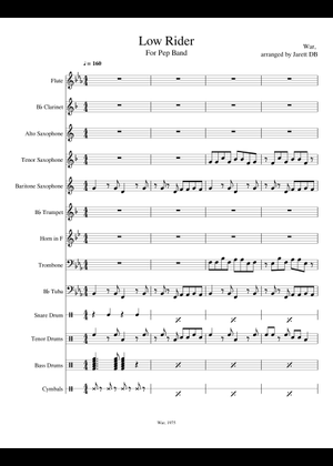 Play Official version of Low rider Sheet Music by War for Piano, Vocals ...