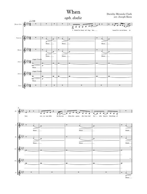 When – dodie (SSAA A Capella)