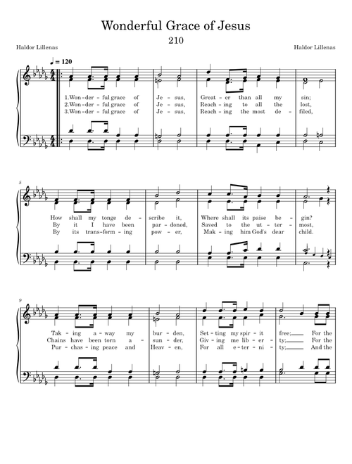 210 Wonderful Grace of Jesus
