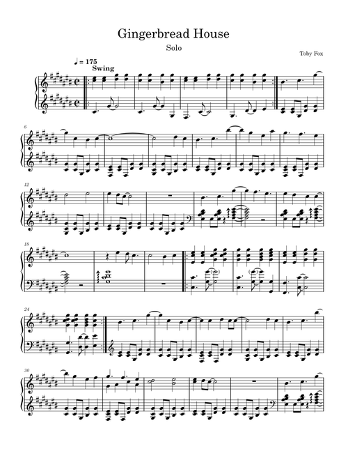 Gingerbread House DELTARUNE Chapter 4 Piano Solo