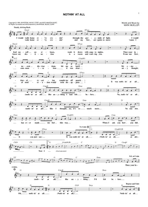 Play Official version of Nothin at all Sheet Music by Heart Play Official version of Nothin at all Sheet Music by Heart
