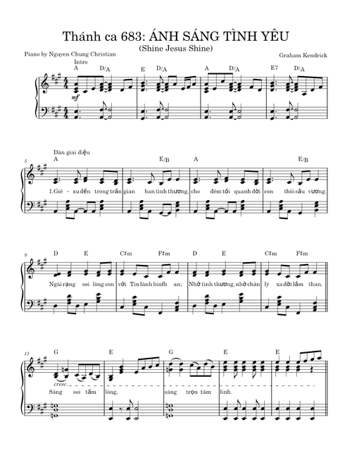 Tc 683 Ánh Sáng Tình Yêu – Shine Jesus Shine
