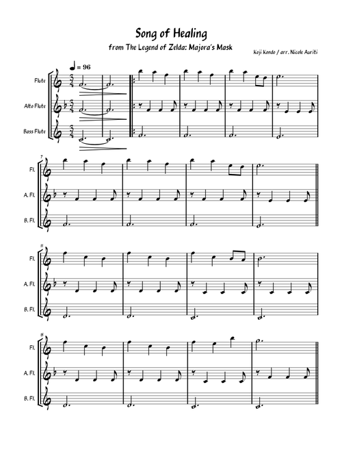 Song of Healing (arr. for flute trio)