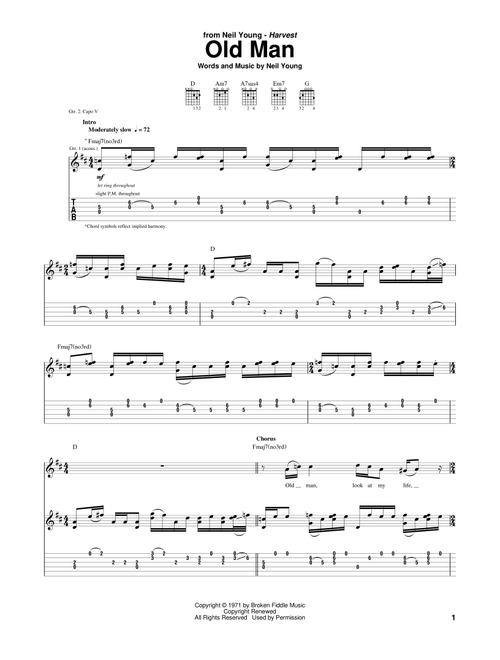 Old Man - Neil Young (Guitar Tab)