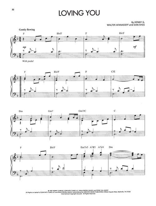 Loving You - Kenny G (Piano Solo)