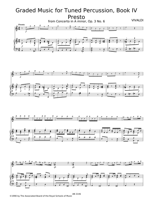 Concerto in A Minor, Op. 3 No. 6 - Antonio Vivaldi