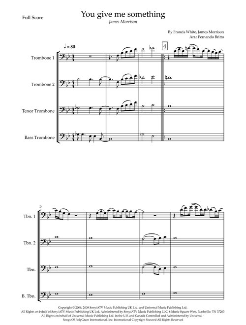 You Give Me Something (Arr. Fernando Britto) - James Morrison (Brass Ensemble)