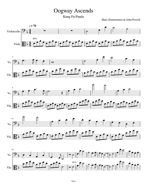 Oogway Ascends for Viola and Cello